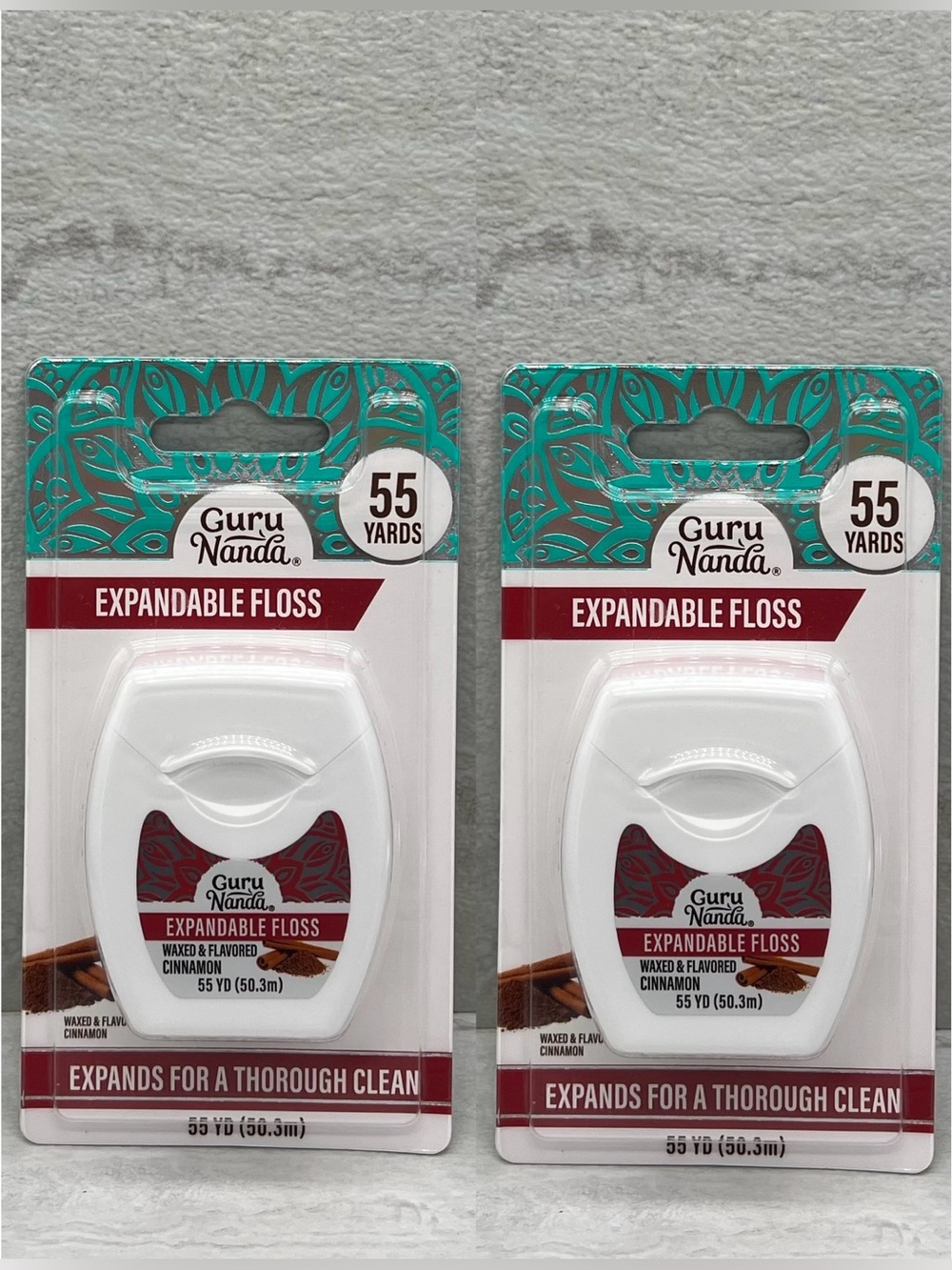 🎊 $7 Two GuruNanda Expandable Floss Cinnamon Flavored 55 Yards